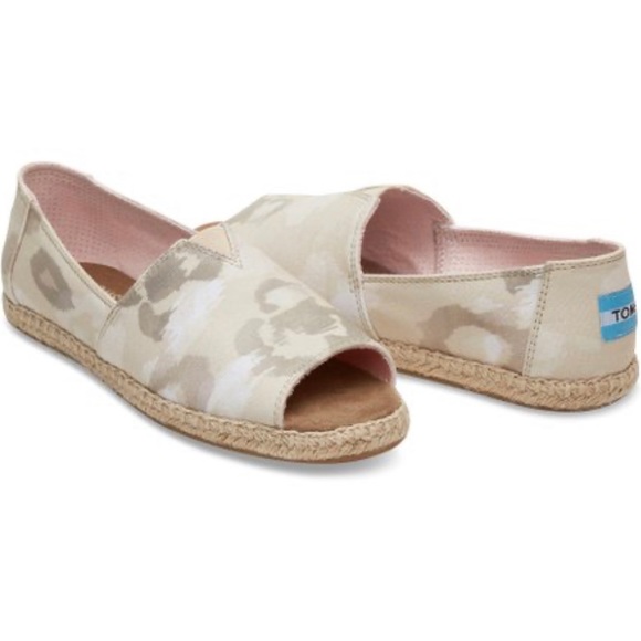 toms open toe flats